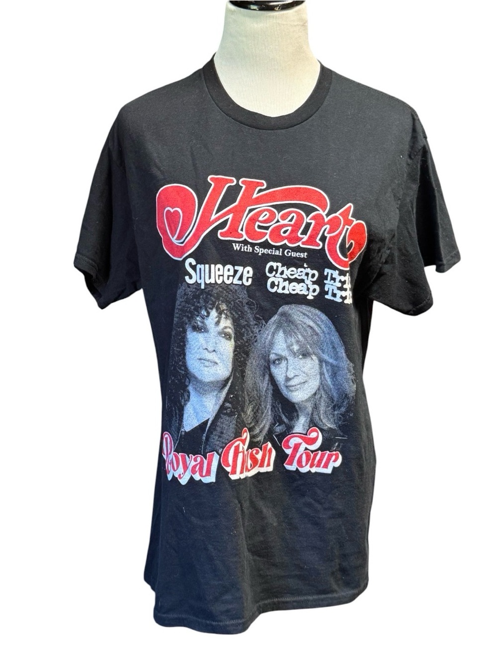 Heart "Royal Fish Tour" band t-shirt featuring images of Ann and Nancy Wilson